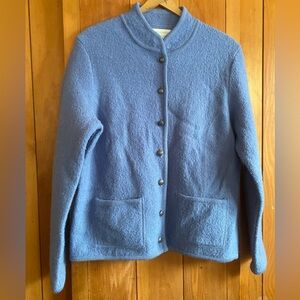 Appleseed's Light Blue Boiled Wool Blazer
